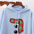 thumbnail image 3 of Sudadera Medium Gibobby con capucha de manga larga estampado color sólido informal Navidad azul M, 3 of 4