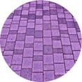 thumbnail image 1 of Ahgly Company Indoor Round Patterned Violet Purple Area Rugs, 8' Round, 1 of 6