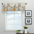 thumbnail image 5 of Fall Curtain Valance for Windows Pumpkins Curtains Living Room Kitchen Bathroom Farmhouse, Thanksgiving Short Rod Pocket Curtain Window Treatment 54"x18", 5 of 5