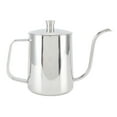 thumbnail image 1 of Vierta sobre la tetera de café Cafetera con boquilla de goteo estrecha de mano de acero inoxidable Cafetera con cuello de cisne 600 ml Plata, 1 of 14