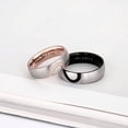 thumbnail image 4 of Anillo de promesa de acero inoxidable para parejas, alianzas de compromiso de boda, anillo superior brillar  Electrónica, 4 of 5