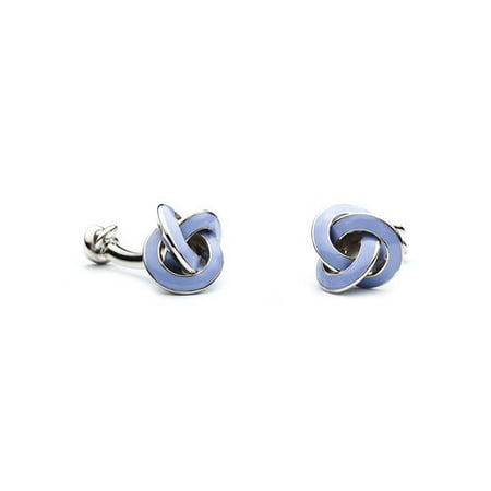 Ox and Bull Double Ended Lavender Enamel Knot Cufflinks