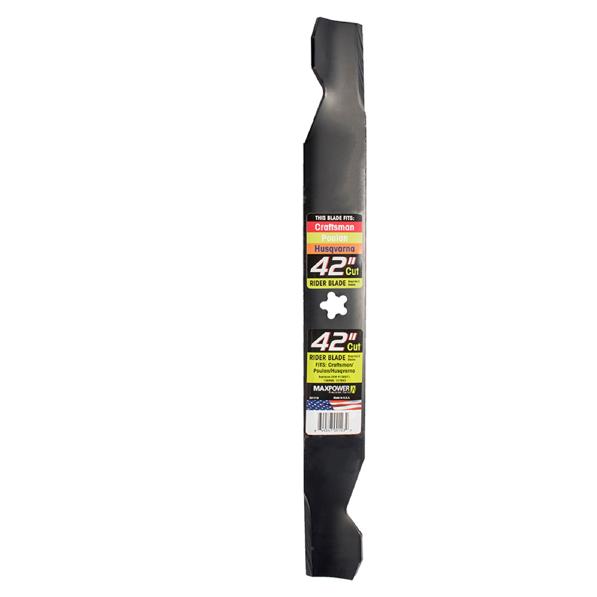 Maxpower 561713 2-Blade Set for 42-Inch Cut Poulan Husqvarna Replaces 138971 and 138498 Maxpower 561713 2-Blade Set for 42-Inch Cut Poulan Husqvarna Replaces 138971 and 138498