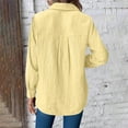 thumbnail image 4 of Yievot Womens Button Down Shirts Long Sleeve V Neck Tops Casual Loose Collared Blouses, 4 of 5