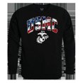 thumbnail image 1 of Rapid Dominance RS3-MC4-BLK-02 USMC Chandail en Molleton Col Rond Graphique Lettre Drapeau Noir - Moyen, 1 of 1