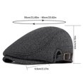 thumbnail image 3 of iHPH7 Newsboy Cap for Men Flat Cap Scally Cap for Men Cabbie Hats for Men Casual Hats for Men, Black One Size, 3 of 4