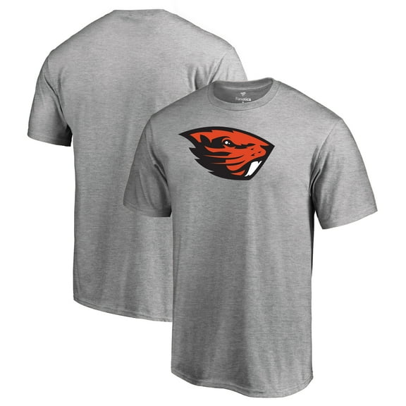 Men's Ash Oregon State Beavers Primary Team Logo T-Shirt
