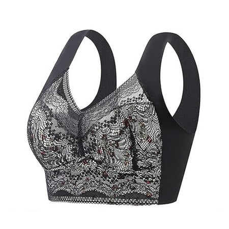 Baodmurt Bras for Women Lounge & Sleep Adaptive Lingerie  Underwear  Black 30D