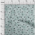 thumbnail image 1 of oneOone Georgette Viscose Dusty Teal Blue Fabric Triangle Geometric Sewing Fabric By The Yard Printed Diy Clothing Sewing Supplies 42 Inch Wide, 1 of 4