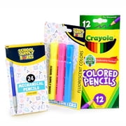 School Supply Boxes | 17 Clear Backpack Bundle for Middle School | Back to School Bookbag with Supplies | Contains Pencil Pouch, Notebooks, Filler Paper, Mechanical Pencils, Folders, and More