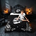 thumbnail image 3 of Homewish Sugar Skull Twin Comforter Sets, Celestial Stars Bedding Set, Black White, Black Reversible, 2 Pieces 1 Comforter and 1 Pillowcase, 3 of 5