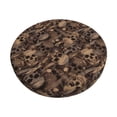 thumbnail image 2 of Round Bar Stool Seat Covers, Brown Camouflage Skull Elastic Round Chair Cover Stool Seat Slipcover Bar Stool Cushions Round Pad for 12-14 inch, 2 of 7