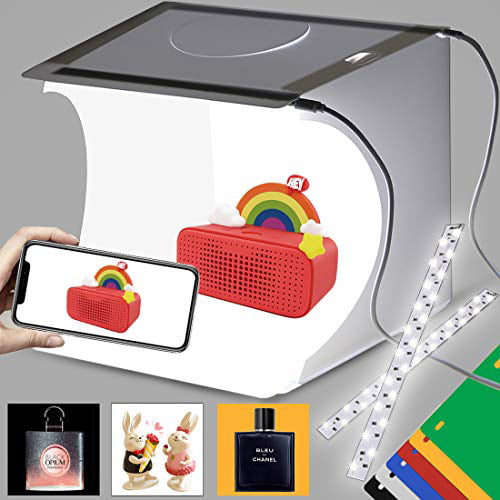 DUCLUS Mini Photo Studio Light Box,Photo Shooting Tent kit,Portable Folding Photography Light kit with 40pcs LED Light Kinds Color Backgrounds for Small - Walmart.com