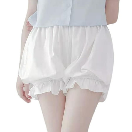 POPLIS Women Teen Girls Ruffled Pumpkin Shorts Japanese Fashion Bloomers Underpants Maid Pants
