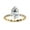 Yellow Gold, variant on Hidden Halo Solitaire Engagement Ring for Women, 2.10 Carat (ctw) Pear and Round Cut Lab Grown Diamond Ring In 14K White Gold Over Sterling Silver F-G-H, SI Quality Ring Size-6
