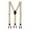 Khaki, variant on CTM  1.375 Inch Wide Solid Color Y-Back Double Clip-End Suspenders (Men)