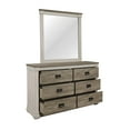 thumbnail image 4 of Topline Home Furnishings Commode blanche patinée et grise avec miroir, 4 of 4