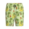 thumbnail image 4 of Wukai Cute Dinosaurs Cartoon Men’s Short Pajama Pants With Pockets Soft Sleep Pj Shorts for Men-X-Large, 4 of 6