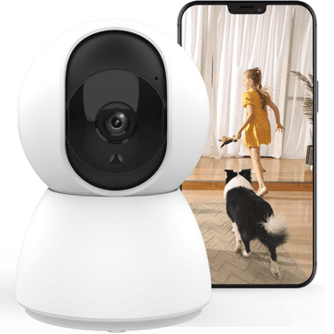 Security Camera Indoor, Wireless HD WiFi IP Camera for Home Security, 2 Way Audio Night Vision, Motion Detection, 32GB SD