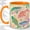 Orange, variant on Pastel Ocean Fish Accent Mug, 11oz Ceramic Coffee Cup for Fish Lovers