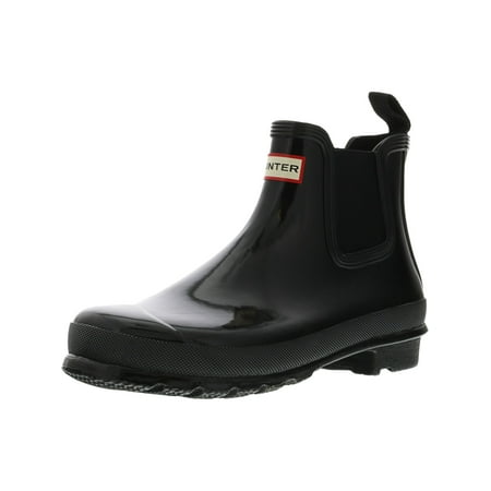 Hunter Women's Original Chelsea Rgl Black Ankle-High Rubber Rain Boot - (Best Color Hunter Boots)