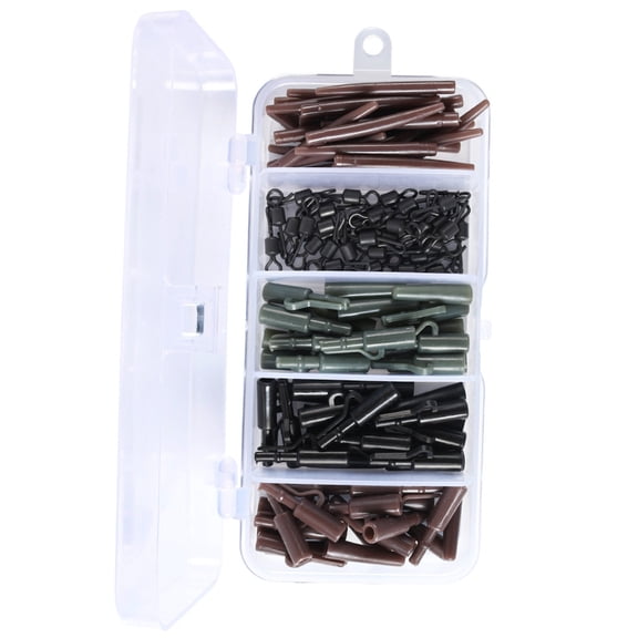 Aellinatey 120Pcs Carps Fishing Tackle in Box, Fishing Accessories Set Fishing Hook Clip