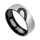 thumbnail image 2 of Anillos para mujer, regalos para mujer, anillo de pareja en forma de corazón de medio melocotón de acero de titanio, joyería, regalo de San Valentín, anillo de acero inoxidable, 2 of 2