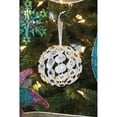 thumbnail image 2 of Cypress Home White Jeweled Ball Acrylic Ornaments, Set of 2, 2 of 2
