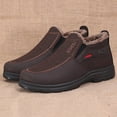 thumbnail image 5 of Mens Winter Snow Boots Comfortable Slip On Shoes Casual Warm Fur Lined Outdoor Walking Sneakers Anti-Slip Hiking Boot, 5 of 12