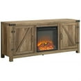 thumbnail image 2 of Walker Edison Meuble TV avec Cheminée Style Ferme Rustique Moderne 58 Pouces - Chêne Rustique, 2 of 2