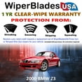 thumbnail image 2 of 2000 BMW Z3 Beam Wiper Blades Wipers w/1yr Warranty (Set of 2), 2 of 5