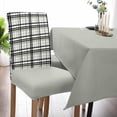 thumbnail image 5 of Chair Covers Sage Green Buffalo Plaid Dining Chair Slipcovers Black Check Stripe Stretch Removable Chair Seat Protector Party Decoration Set of 1, 5 of 6