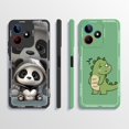 thumbnail image 2 of For Realme Note 50 Case RMX3834 Cute Panda Dinosaur Liquid Silicone TPU Soft Cover For OPPO Realme Note 50 Note50 Capas Fundas GreenA02 For Realme Note 50, 2 of 6