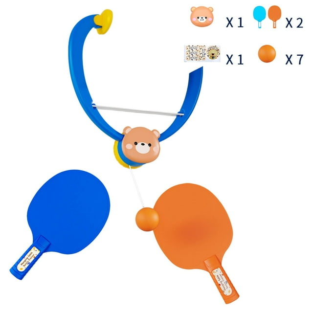 Table Tennis Training Device Indoor Table Tennis Self Training Set Hanging Pingpong Trainer Pingpong Without Table for Children Youth Middle Age and Old Age
