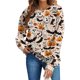thumbnail image 1 of Ailaofu Womens Halloween Long Sleeve Sweatshirt Cute Trendy Graphic Pullover Top Casual Crewneck Holiday Clothes, 1 of 4