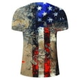 thumbnail image 5 of Shirts for Men under $5 Short Sleeve Round Neck Independence Day Printed Summer Casual T-shirt Multicolor L, 5 of 5