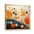 thumbnail image 2 of Designart "Orange Mid Century Organic euphony III" Mid-century Floater Framed Canvas Print, 2 of 7