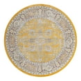 thumbnail image 3 of Unique Loom Baracoa Collection Area Rug - Prado (6' Round Yellow/Ivory), 3 of 7