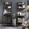 thumbnail image 4 of Galvin 2-Piece Reclaimed Oak Wood 2-Drawer Buffet and Display Shelf Set, 4 of 14