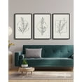 thumbnail image 5 of Drsoum Minimalist Flower Wall Art 24x36in3pcs Black Framed Vintage Wall Hanging Decor Bohemain Botanical Prints Artwork for Bedroom Living Room Hallway, 5 of 7