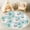 Color 1, variant on Washable Non Slip 6ft Round Rug for Kids Room Nursery Cute Llama, Cactus Colorful Boho Blankets Light Blue Carpet for Bedroom Playroom Tent Rug