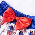 thumbnail image 4 of TOWED22 4th of July Baby Girl Outfits First Independence Day Short Sleeve Rompe Suspender Skirt Headband set Newborn Clothes(Watermelon Red,1-3 M), 4 of 5