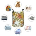 thumbnail image 6 of Haiem Ducks And Flowers Leather Dirty Clothes Laundry Basket,Sturdy & Waterproof,Collapsible Round Design For Efficient Space Management,Multi-Purpose Storage Basket, 6 of 8