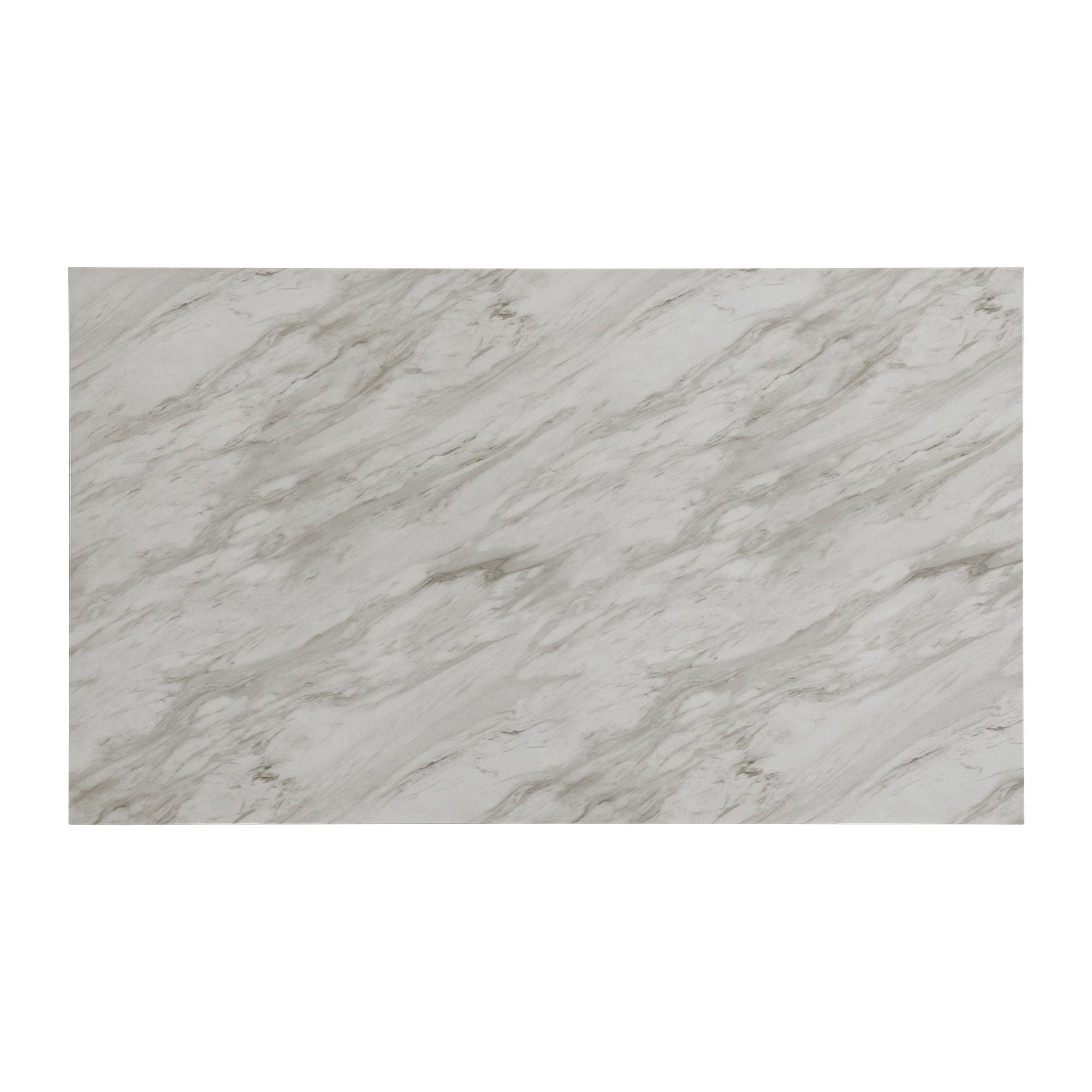 Picket House Furnishings Eve Dining Table w/ White Faux Marble Top in Charcoal