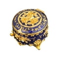 thumbnail image 5 of fenteer Jewelry Case Fashion Womens Small Jewelry Box for Earrings Stud Charms Rings Navy, 5 of 8