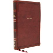Nkjv, Thinline Bible, Giant Print, Leathersoft, Brown, Thumb Indexed, Red Letter Edition, Comfort Print: Holy Bible, New, (Hardcover)