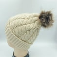 thumbnail image 2 of Jalioing Women's Winter Knitted Hat Cute Fashion Knit Cuffed Beanie with Poms Casual Thermal Hat for Cold Weather, 2 of 2
