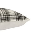 thumbnail image 4 of Ox Bay Stacy Garcia 20" x 20" White/Black Embroidered Plaid Cotton Blend Adult Decorative Throw Pillow Cover, 4 of 8