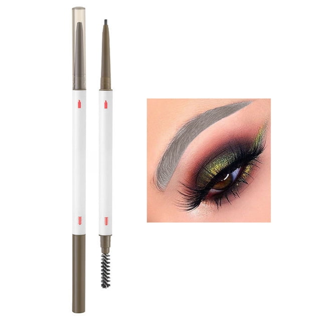 Ultra Fine Eyebrow Pencil Double Headed Slender Eyebrow Powder Fine Core Long Lasting Makeup Color Waterproof Sweatproof And Non Fading Makeup Pencil, Eyebrow White