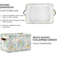 thumbnail image 2 of Coolnut Colorful Flowers Foldable Canvas Storage Bin, Sturdy Fabric Storage Basket with Handles, Storage Cube Box for Organizing Shelf Nursery Toy Closet 1PCS#95 Home Decor, 2 of 7
